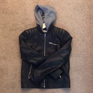 Boys faux leather fashion jacket
